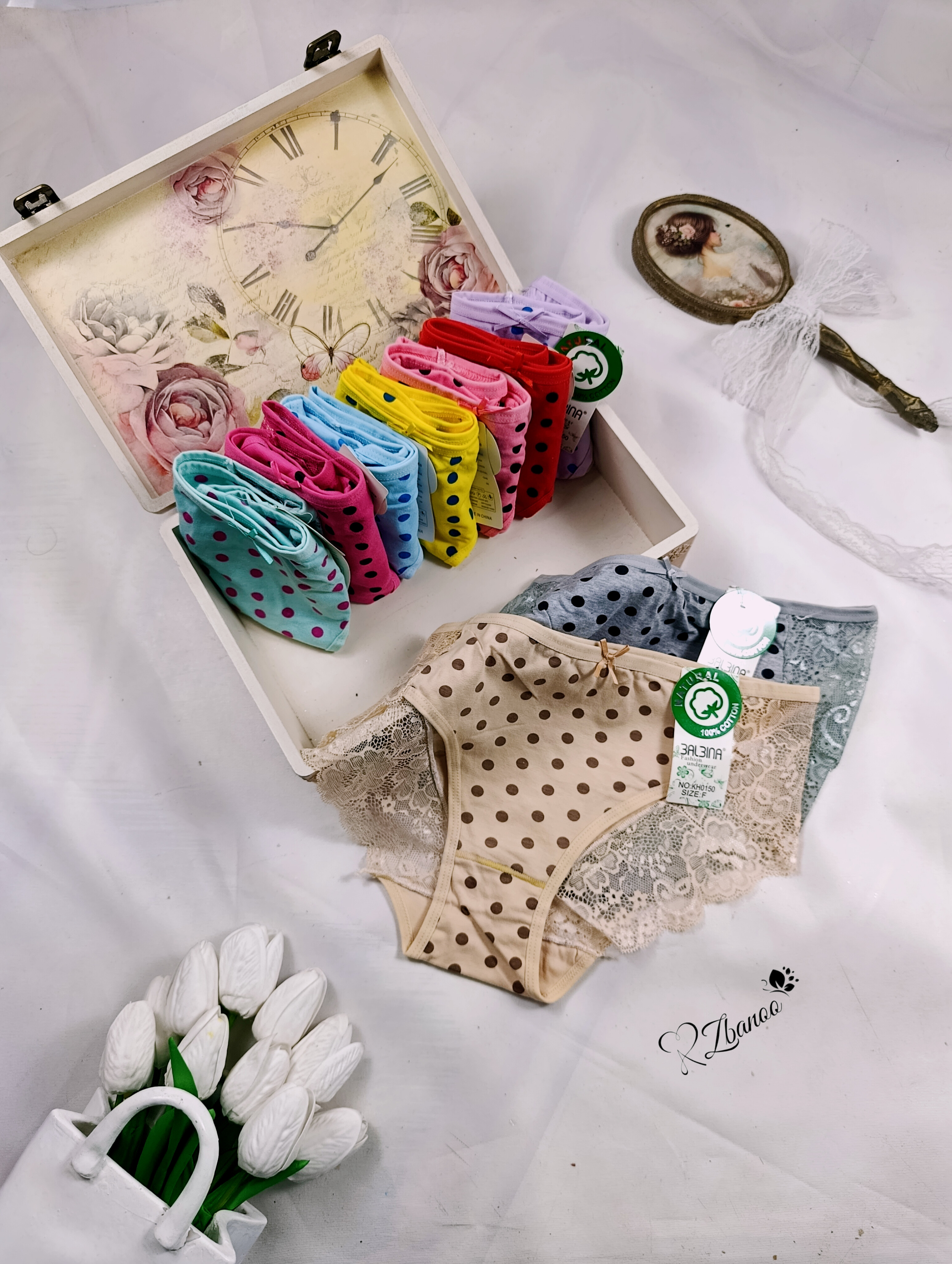 شورت تمام نخ پنبه خال خالی بغل گیپور وارداتی